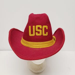 Vintage USC Trojans Cowboy Hat: 1960s Wool Felt, Size L