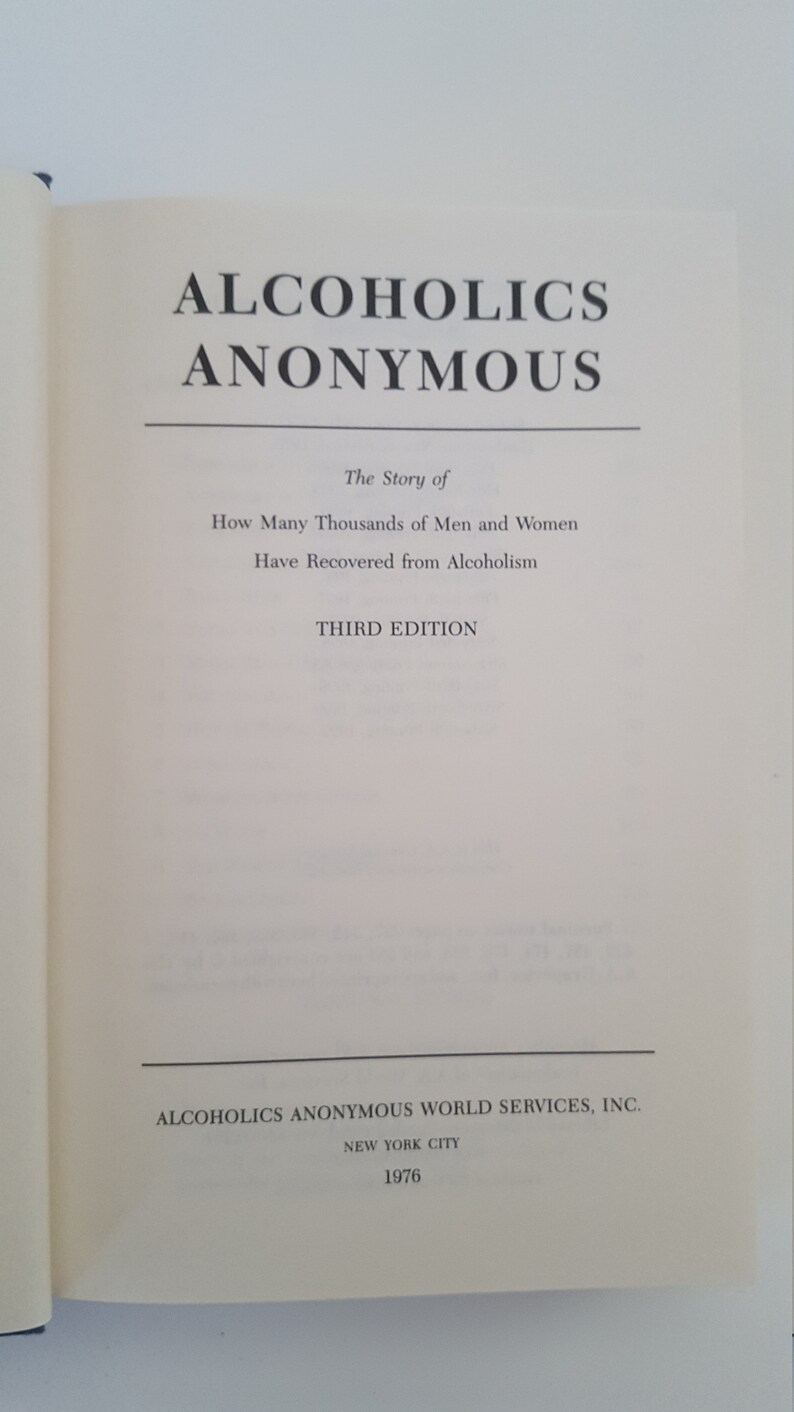 Vintage Alcoholics Anonymous Third Edition 13th Printing From - Etsy