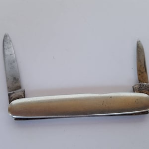 Vintage 1930&#39;s George Wostenholm I•XL two blade folding Gentleman&#39;s pocket knife, stainless steel,  Sheffield, England