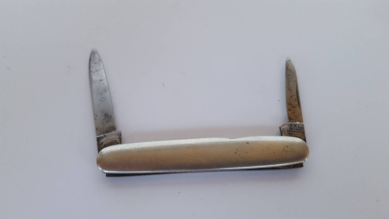 Vintage 1930's George Wostenholm I•XL two blade folding Gentleman's pocket knife, stainless steel,  Sheffield, England
