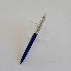 Vintage Parker Jotter Pen: UK Made, Blue Barrel, Lane Construction Co Advertising