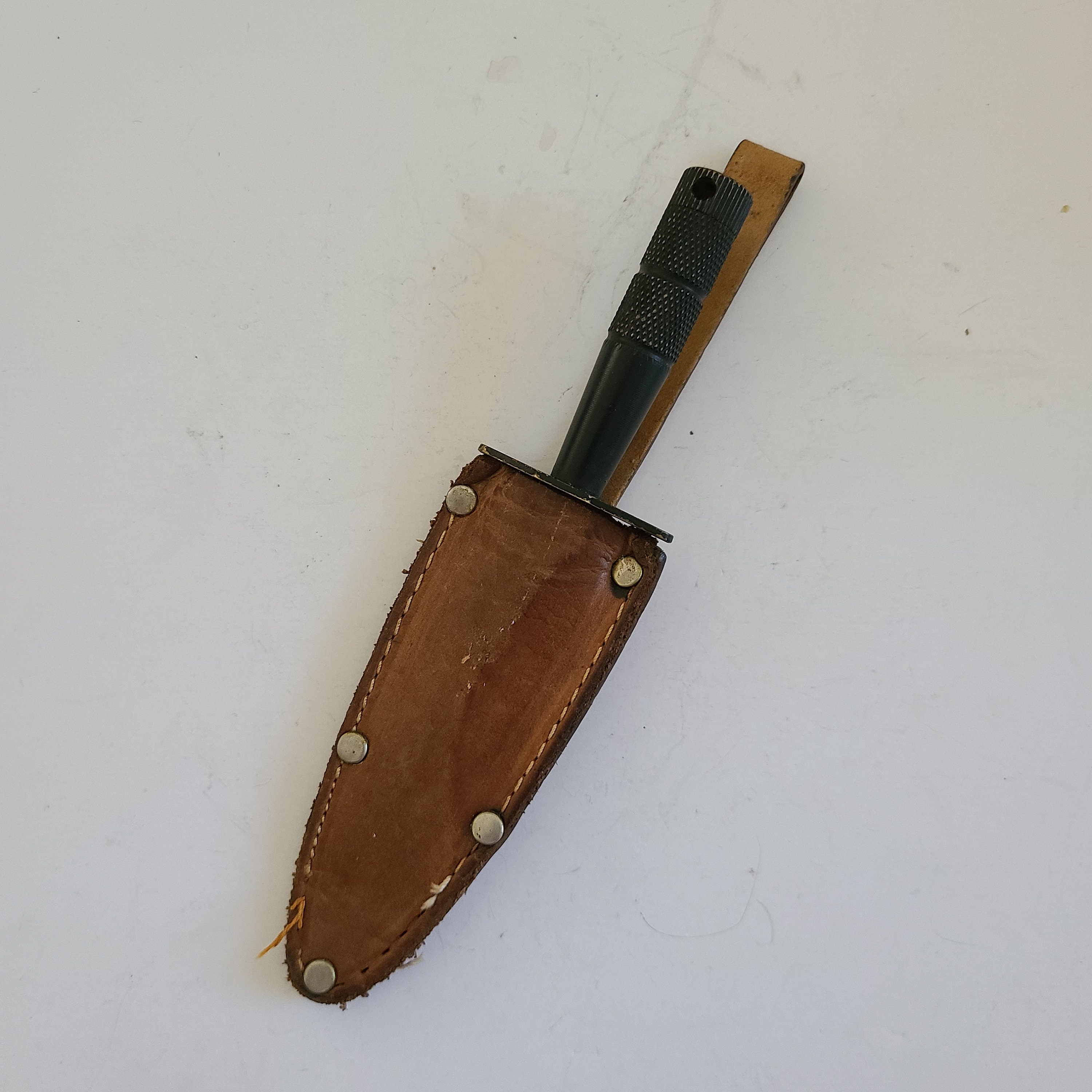 Blackstone River - Hill & Creek Handmade D2 Arkansas Toothpick Dagger Knife  & Accessories Sheath Set