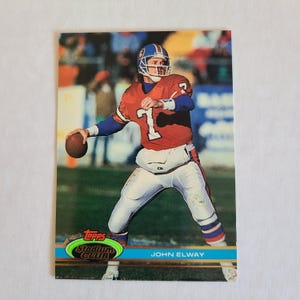 1991 Topps Stadium Club John Elway Football Card #294