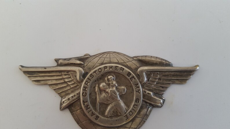 Vintage St Christopher Patron Saint of Travelers Silver Plate | Etsy