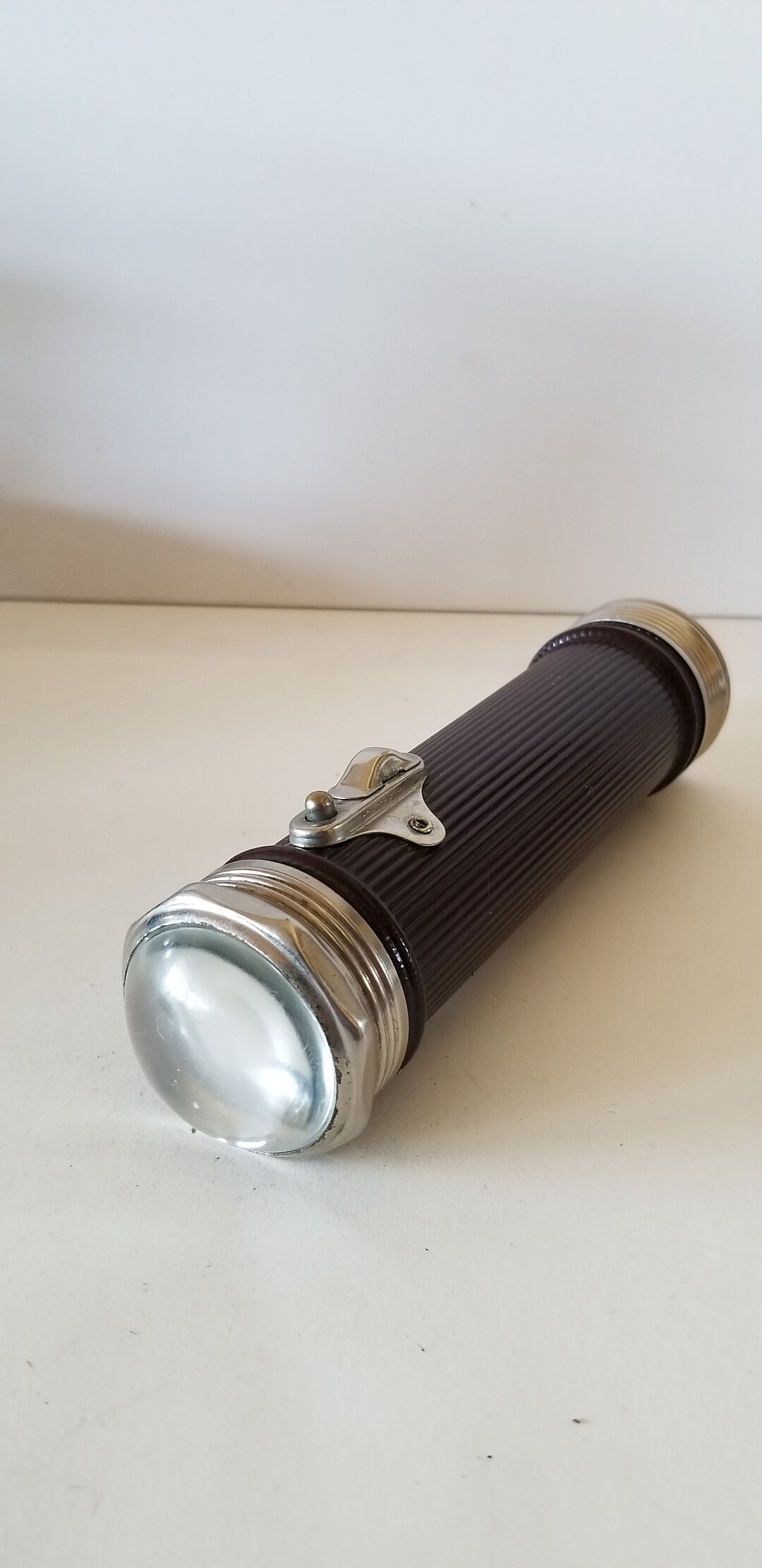 Vintage 1930's Unmarked Quality 2 D Flashlight Brown Etsy