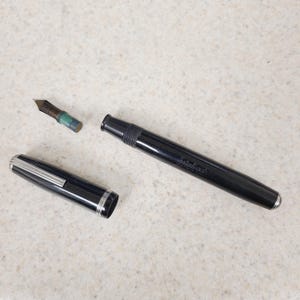 Vintage 1940's Esterbrook double jewel fountain pen with a 9550 Esterbrook nib, pump reservoir Original stickers image 2