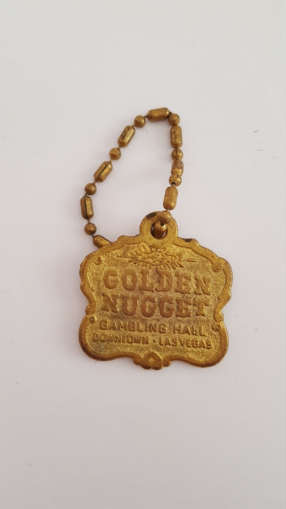 Vintage Double Sided Golden Nugget Gambling Hall Downtown Las