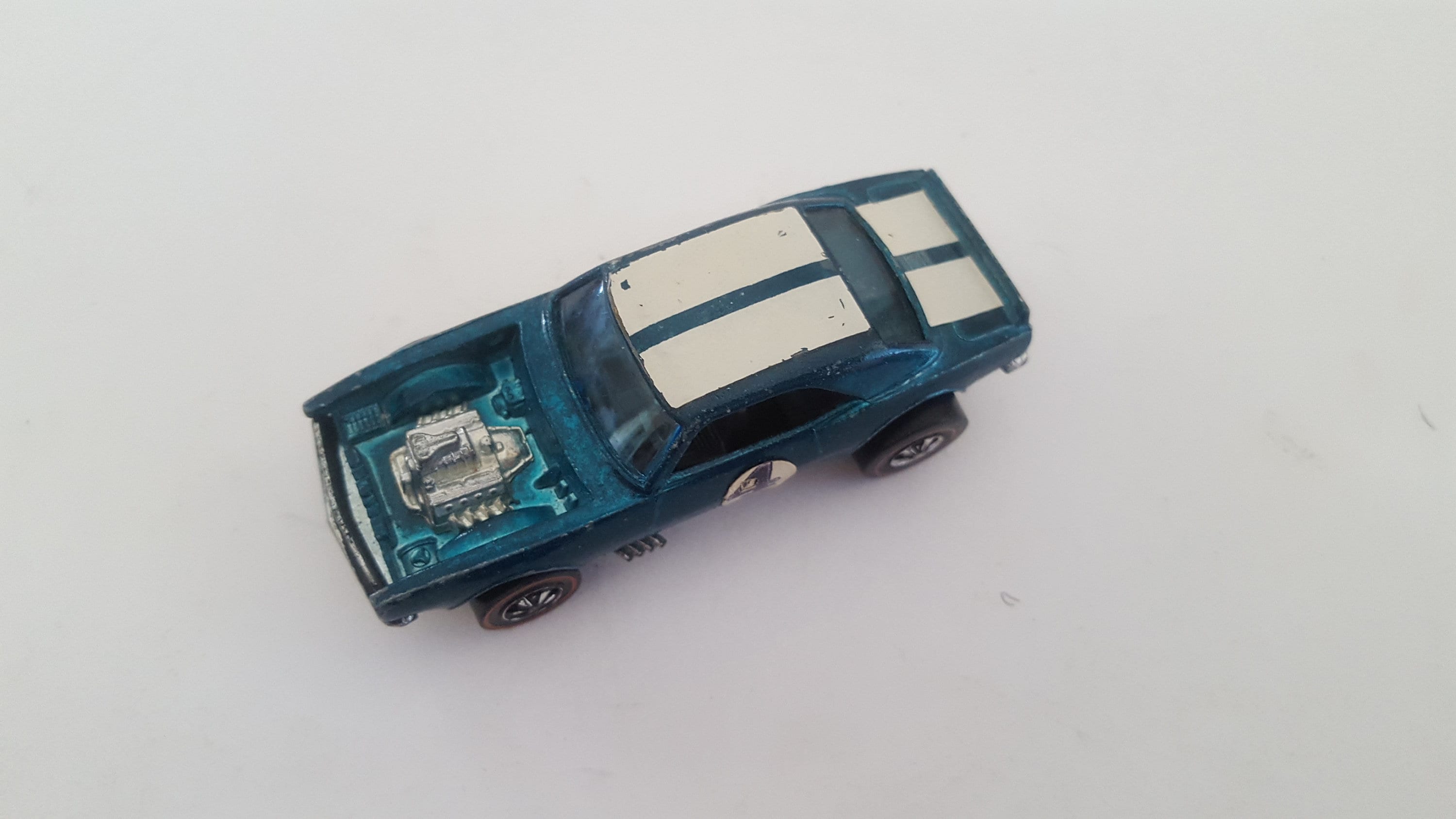 Vintage 1970s Hot Wheels Redline Heavy Chevy Camaro - Aqua/green