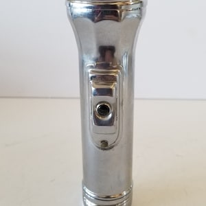 Vintage 1960s Wizard Flashlight: Mid Century Modern Chrome Design