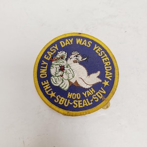 Vintage  1980's US Navy SEAL  embroiderd patch, some handling grime but good condition.