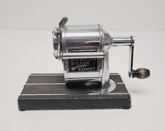 Antique 1920's Boston Silver Comet Pencil Sharpener - C Howard Hunt Co.