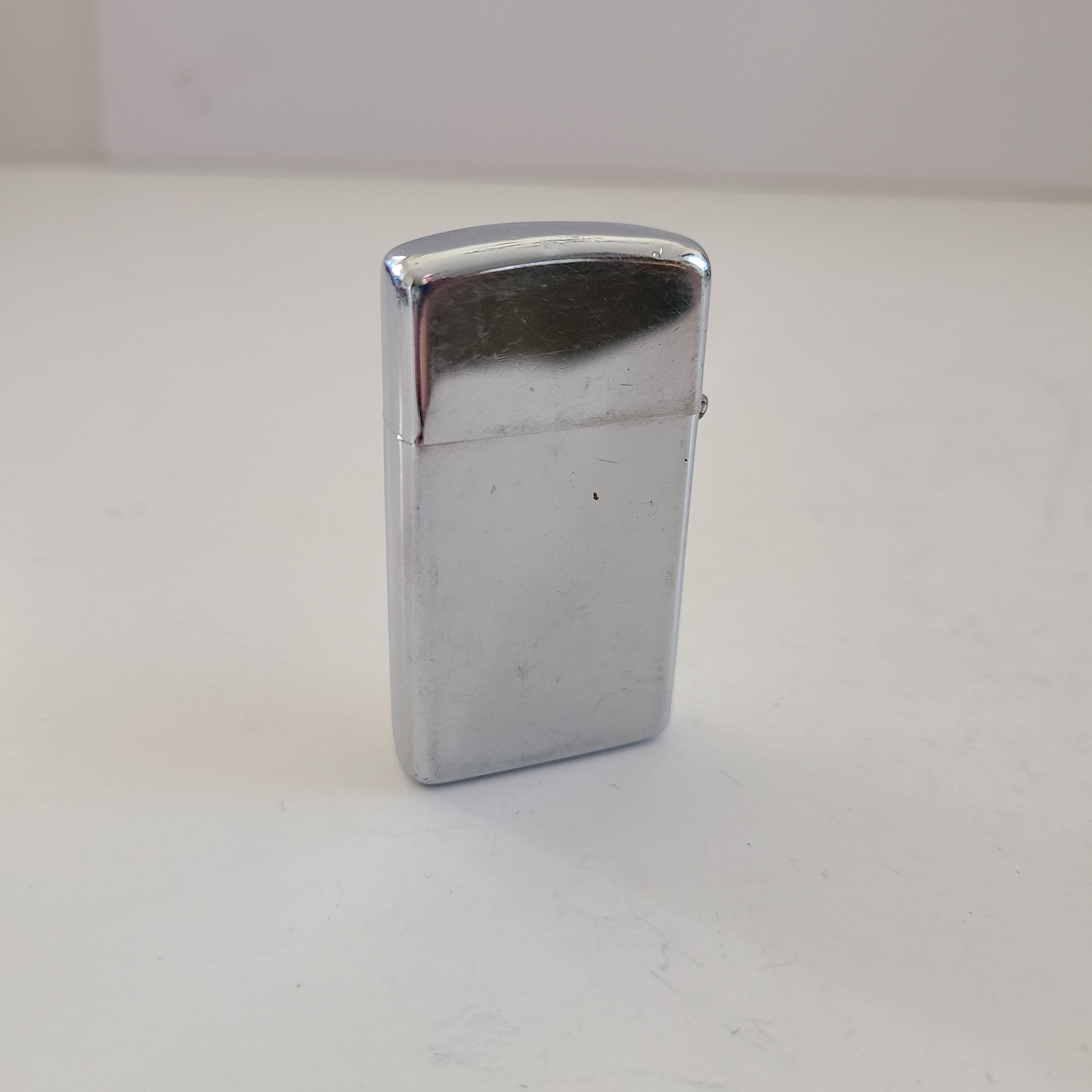 Vintage 1970 Zippo Slim Lighter: Plain Windproof Tobacciana