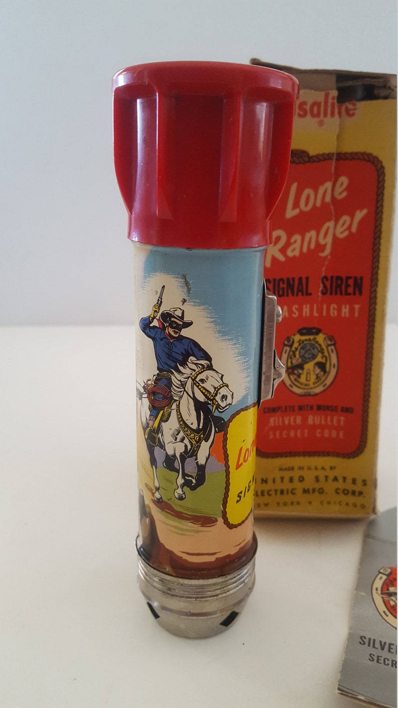 Vintage Circa 1957 Usalite Lone Ranger LR22 Flashlight W/siren - Etsy