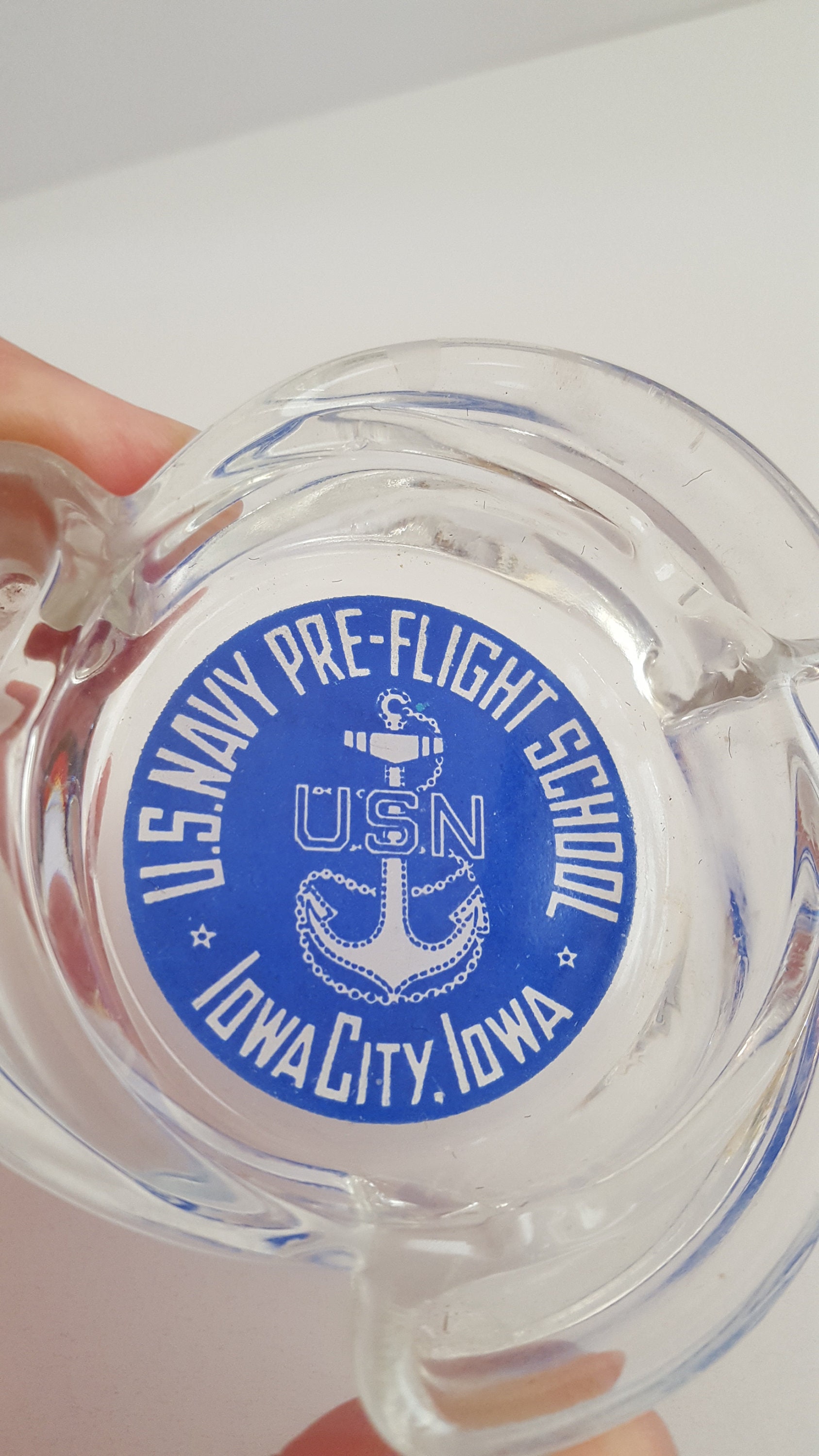 Vintage 1942 U.S. Navy Pre-flight School Ashtray - Iowa City