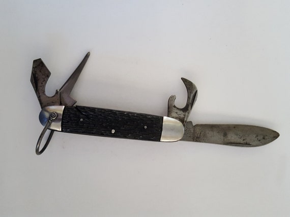 Vintage Camper Pocket Knife Hiking Knife Multi Function Sabre 619 Made in Japan 1960 s Camping Tool Backpackers Gift Etsy