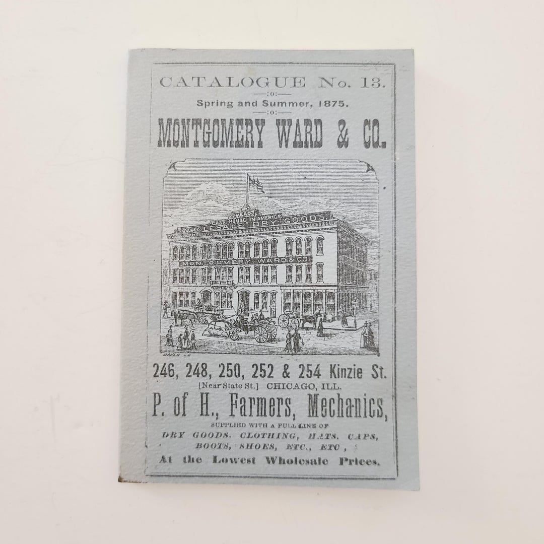 Vintage Circa 1970's Reprint of the 1875 Montgomery Ward & Co