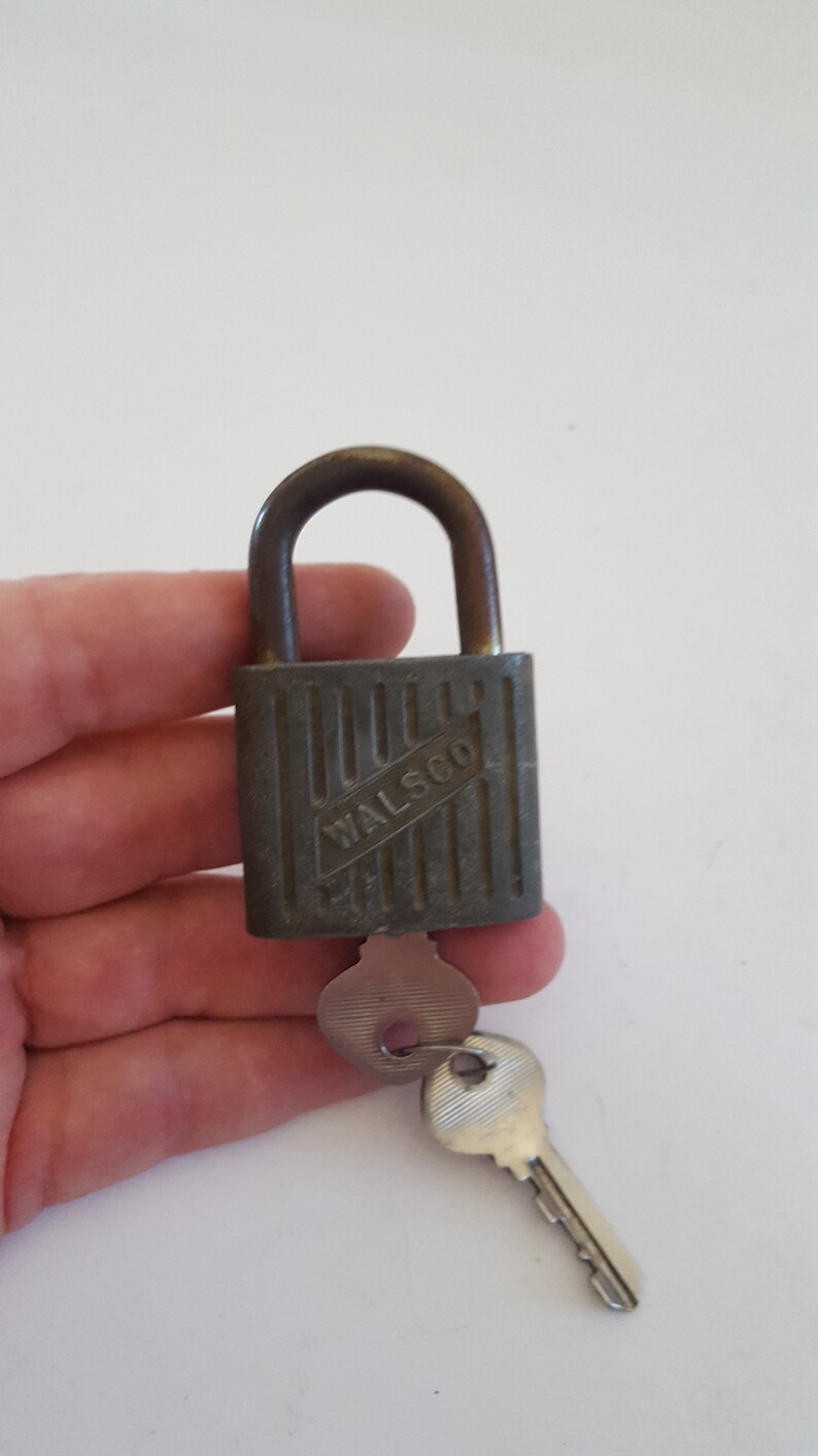 Vintage Walsco Marked Light Duty Padlock Made in USA Includes Etsy