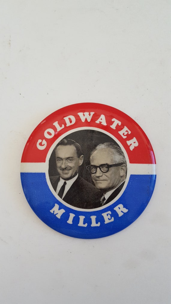 Vintage 1964 Presidential campaign button, Barry G