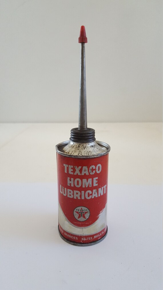 Vintage 1950's Texaco Home Lubricant Small Oil Can That Etsy