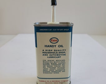 HUMBLE エッソ系ガソリン&オイル ＊40〜50sロゴ＊エナメル七宝 Vintage Circa Late 1950's to 1960's Esso Handy Oil Can