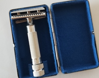 Vintage Merkur Slant Head Safety Razor 34C with Case