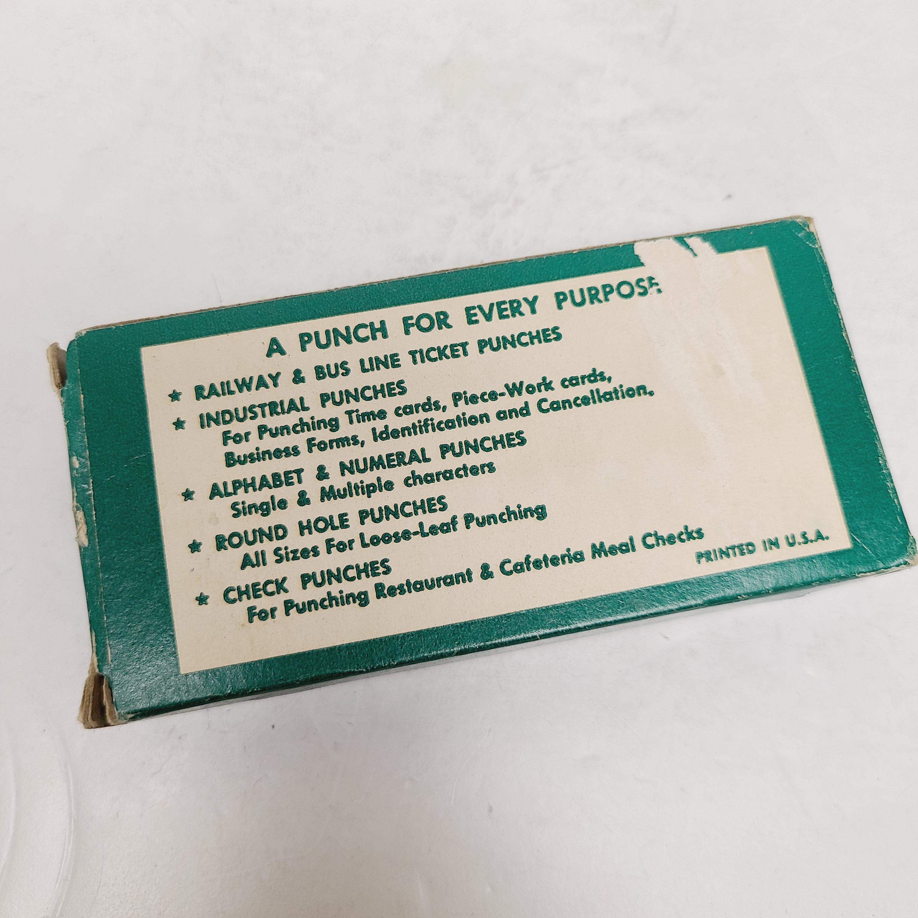 Vintage 1950's M.C. Mieth Co Railway Ticket Punch Die Cut 