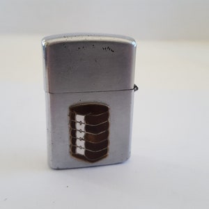 Vintage circa 1960&#39;s advertising cigarette lighter by Wellington Jr. Crouthers Gin Lilbourn, MO, as found,