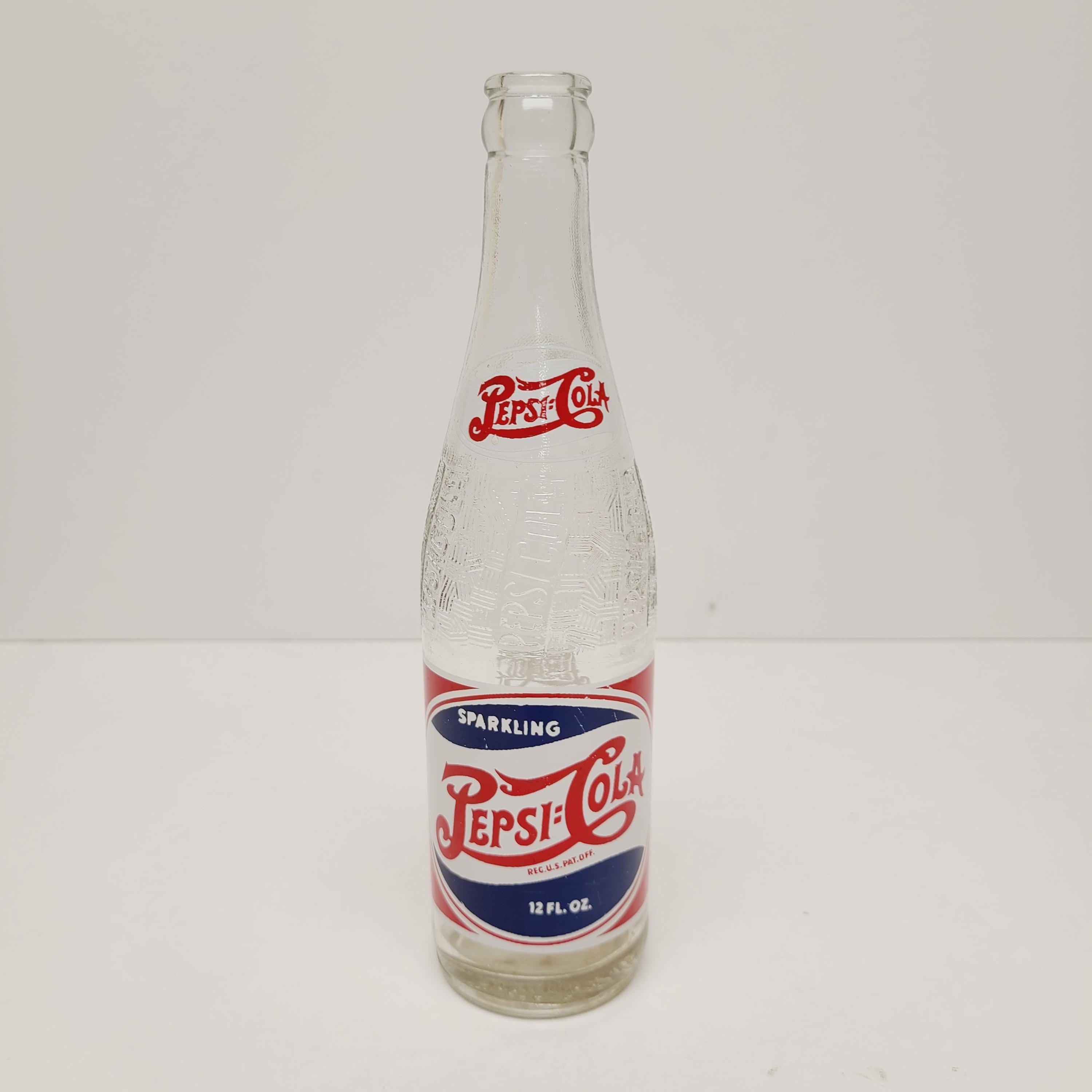 Vintage 1949 Sparkling Pepsi-cola Glass Soda Pop Bottle, 12oz Size