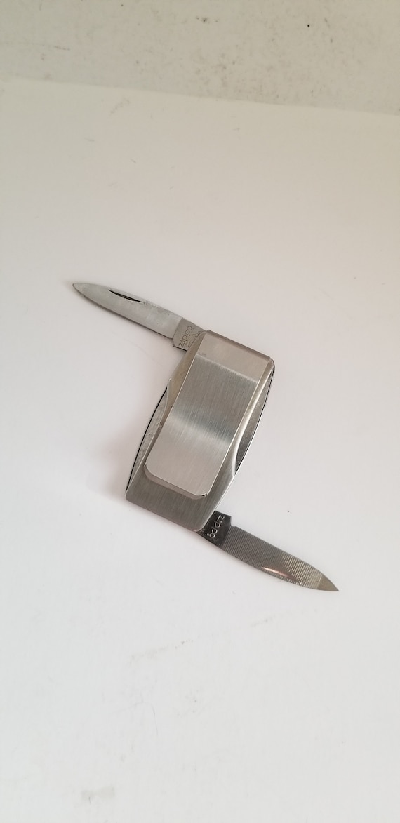 Vintage 2000 Zippo Pocket Money Clip/knife/file, Advertising