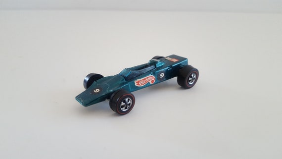 Vintage 1970 Redlines Hot Wheels Lotus Turbine, Aqua With 