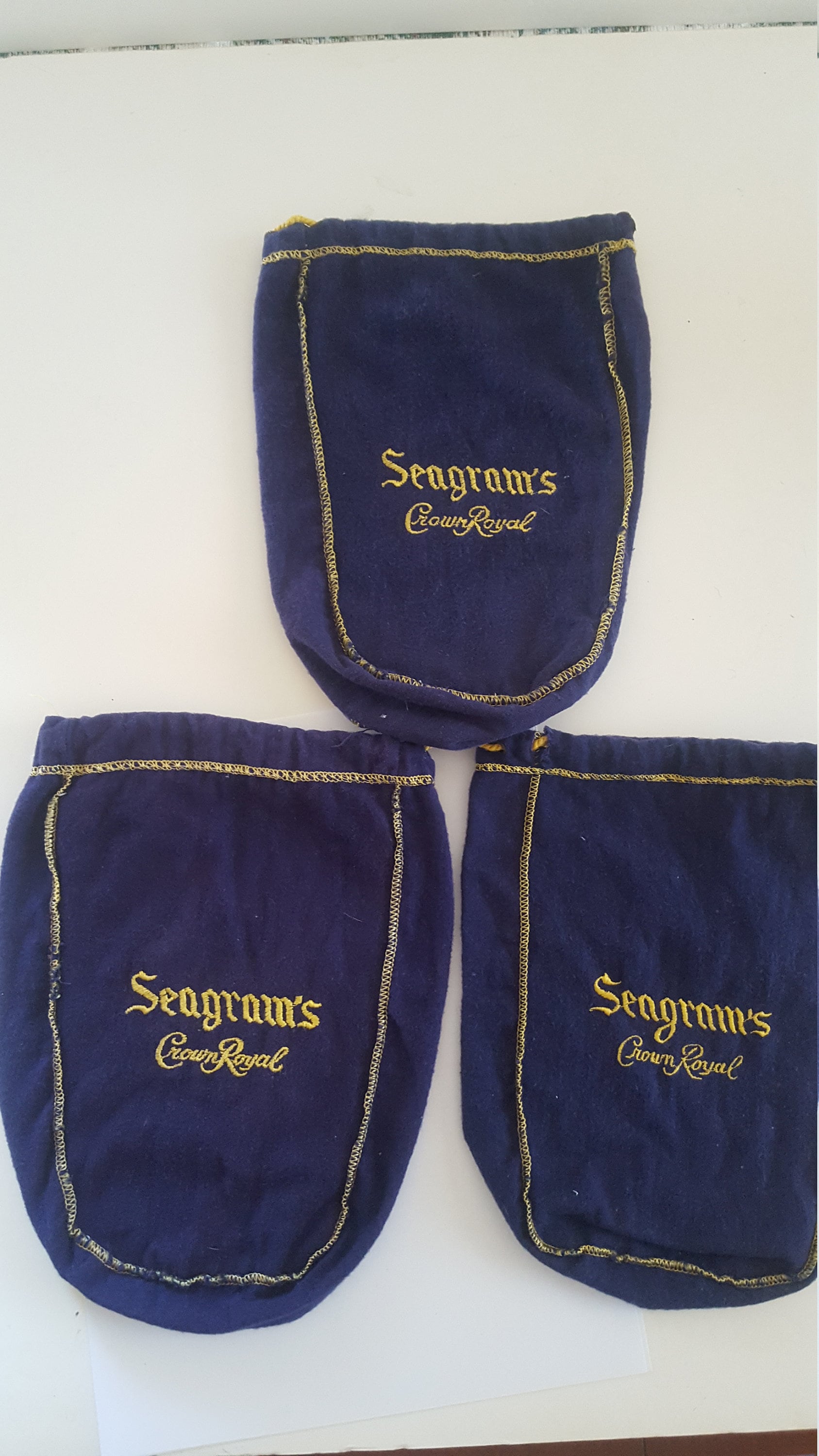 【未開栓】Seagram's Crown  袋と箱付 Vintage Lot of 3 Circa 1960's Seagram's Purple 