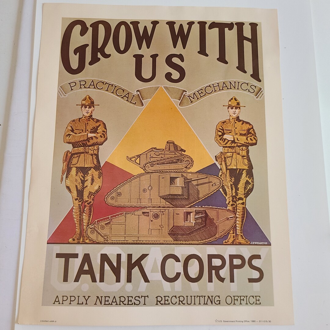 Vintage 1980 US Government Printing Office Reproduction Recruiting
