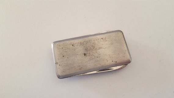 Vintage money clip/folding knife and nail file, W… - image 1