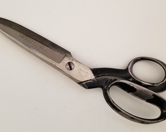 Huge Vintage Scissors or Shears, Goodrich BY Clauss, USA, Aged Patina, 10  1/4 Inches Long, Works Well, Big Scissors 