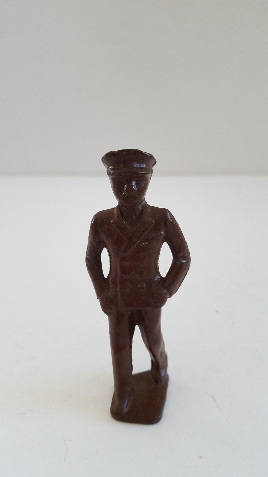 Vintage 1930's Grey Iron Toy Sailor U.S. Navy Officer, Cast Iron No. 68