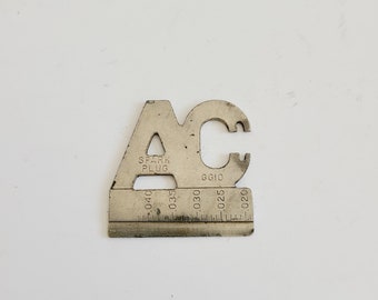 Vintage 1960's  AC Spark plug gap tool, advertising GG 10