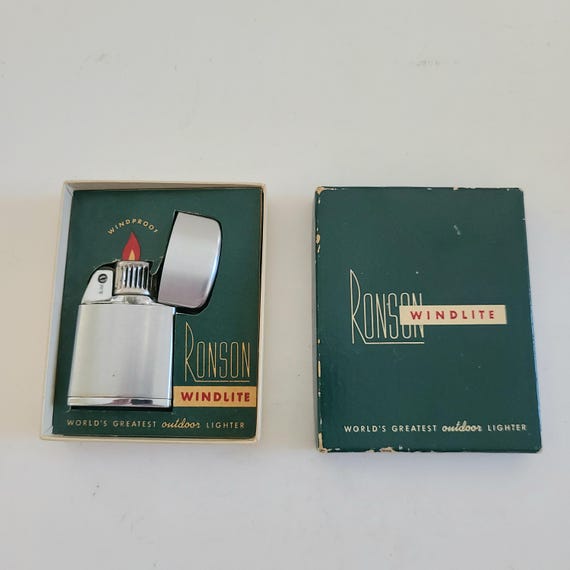 Vintage Circa 1960's Ronson Windlite Cigarette Lighter, Original