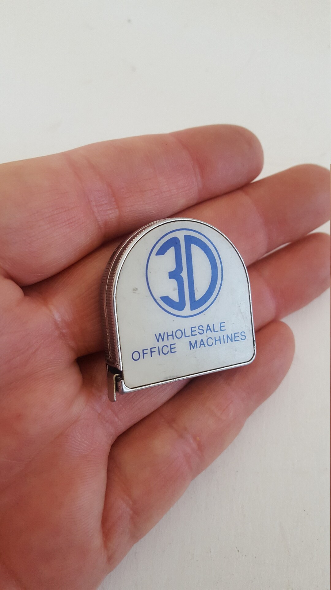 Vintage Circa 1970's Pocket Size tombstone Advertising Tape Measure 3D