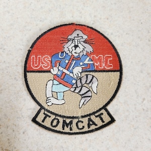Parche promocional bordado vintage del F-14 Tomcat de los Estados Unidos de América de la década de 1970, de Grumman.