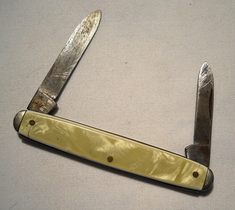 Vintage Kent Pocket Knife of New York Faux Mother of Pearl Etsy