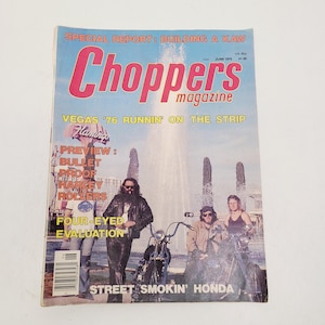 Vinntage June 1976 issue No. 6 Choppers Magazine, used NAL