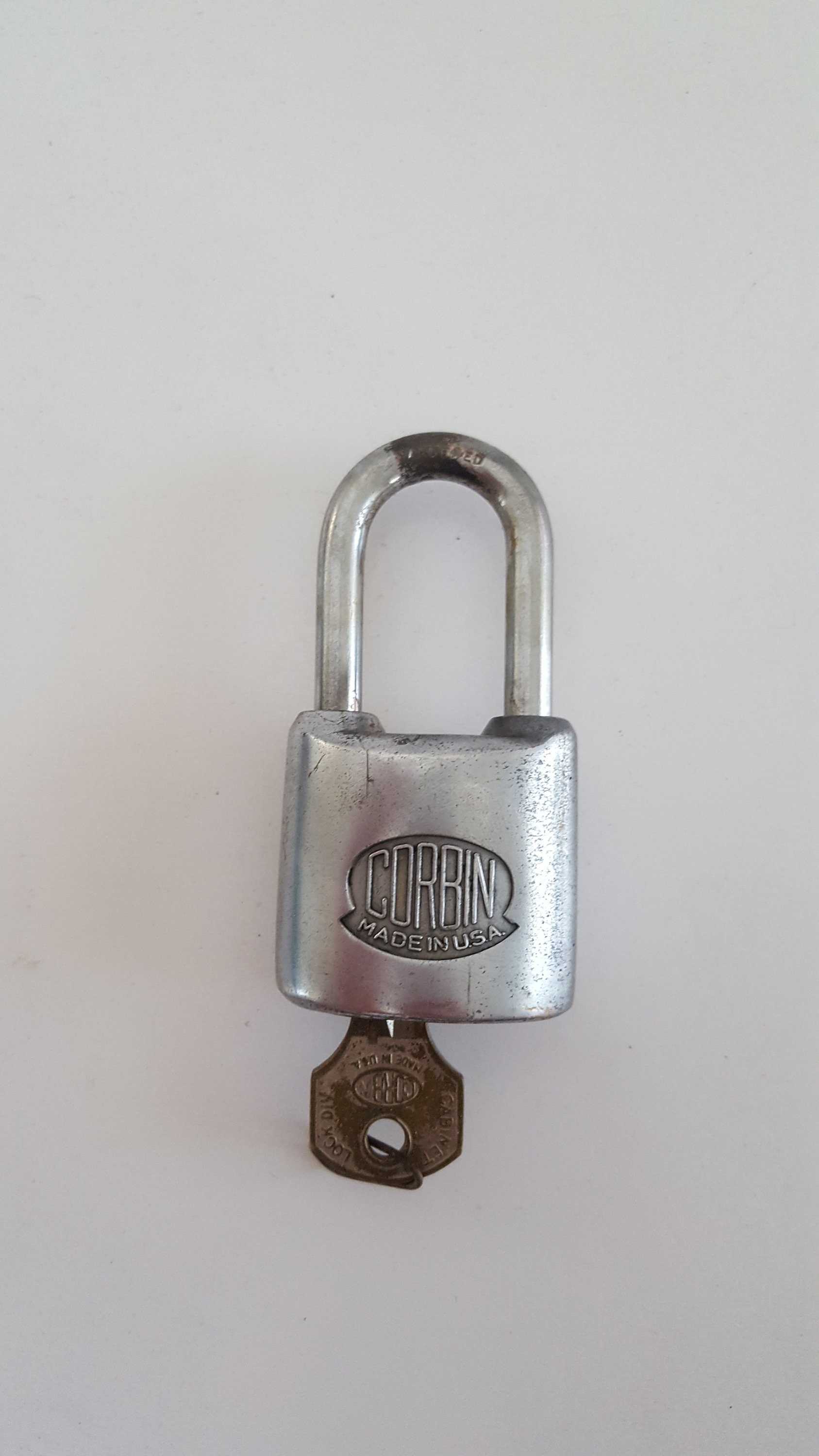 Vintage 1950s Corbin Padlock With Aluminum Key - Etsy