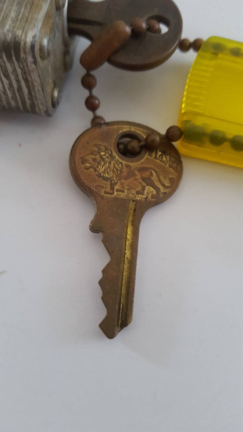 Vintage 1950's Master Lock Walking Lion key No. 1 Etsy