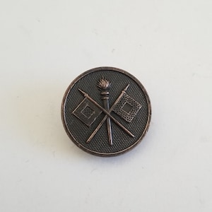 Antique US Army Signal Corps Bronze Collar Insignia - WWI Era