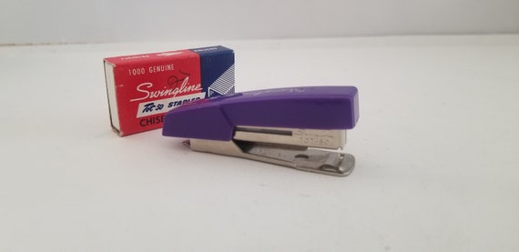 Red Cub Desk Stapler by Swingline, Steel Stapler Made in Long Island City,  NY USA Unused in Original Packaging With Partial Box of Staples 