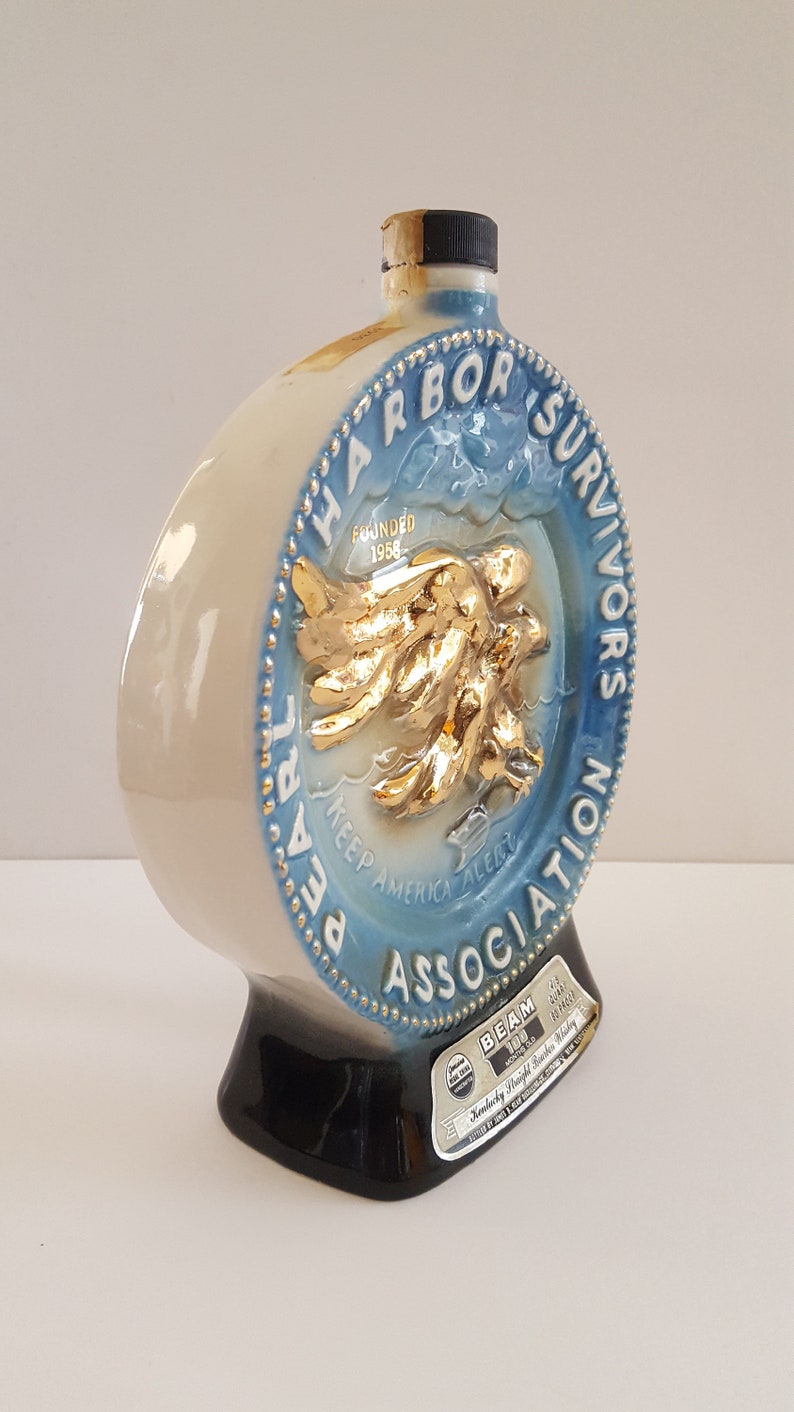 Vintage 1976 Jim Beam Whiskey Decanter Pearl Harbor Survivors Etsy