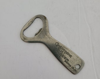 Vintage circa 1930's Champagne Velvet Beer bottle opener, cleaned good condition,  Terre Haute Brewing