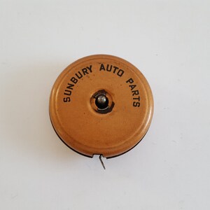 Vintage Sudbury Auto Parts Advertising Tape Measure, 6ft Steel