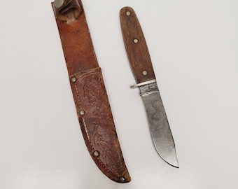 Vintage Case Tested XX Small Sheath Knife: 1932-1942, Wood Scales