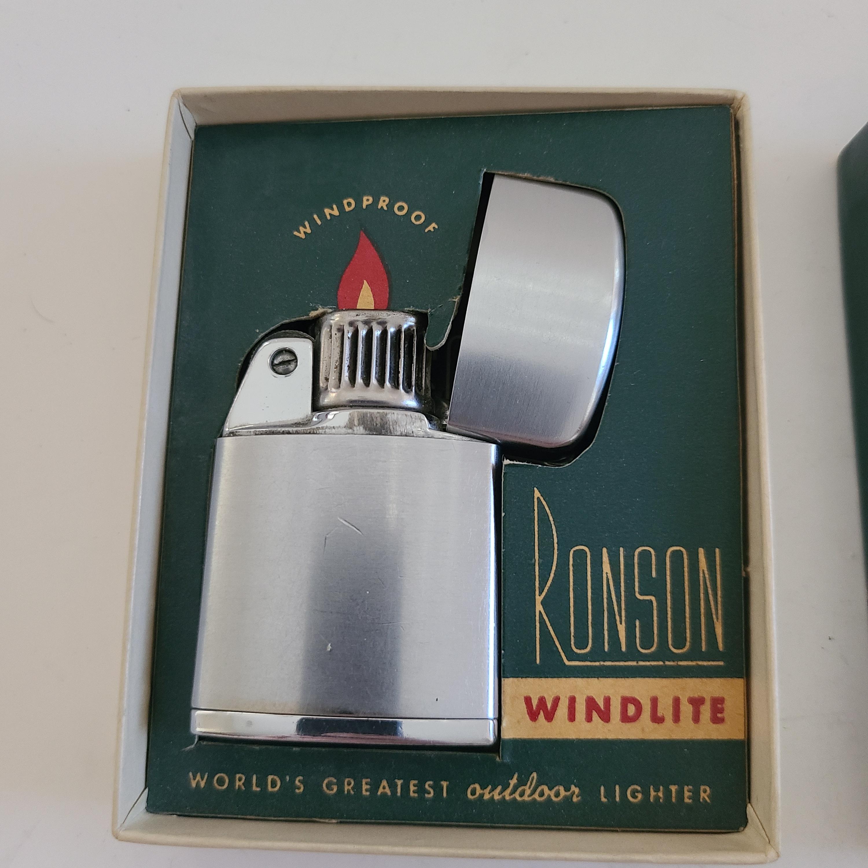 Vintage Circa 1960's Ronson Windlite Cigarette Lighter, Original